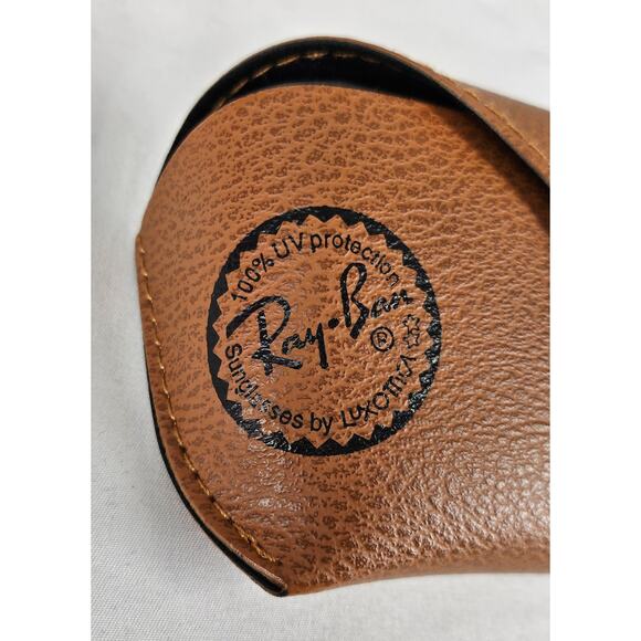 RAY-BAN BROWN LEATHER STYLE EYEGLASS / SUNGLASS CASE – CLASSIC VINTAGE FITS MOST - Picture 10 of 10
